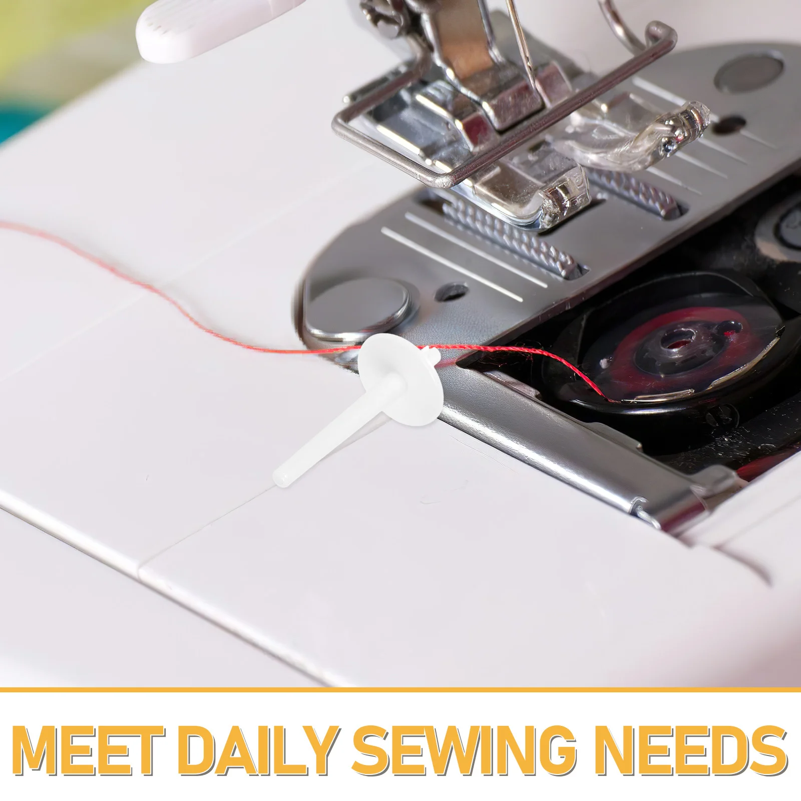 6pcs Sewing Machine Thread Holder Stand Replacement Spool Auxiliary Pin For Stable Stitching Plastic Spool Pin Cap Set