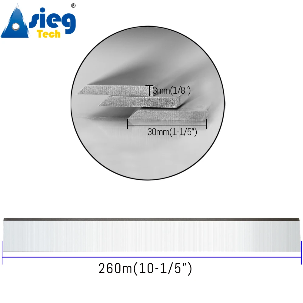 260x30x3mm Industrial HSS Planer Blades Jointer Planer KnivesReplacement for all 260mm Thickness Planer 3pcs