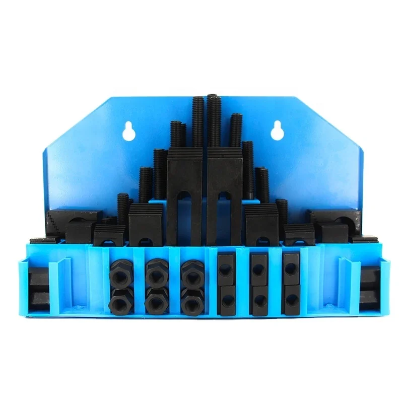 

Machine Tools 52/58pcs M16 Clamping Kit Set 18mm T Nuts CK16 Steel Clamping Kits S45C Mounting Kits for CNC Machines