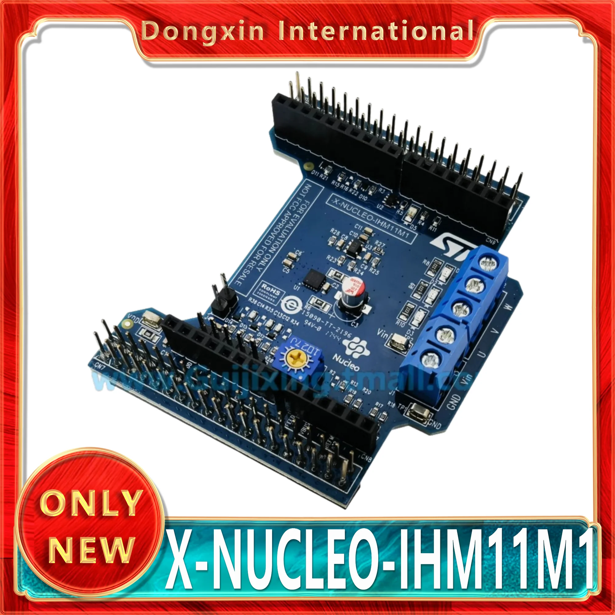 

ST X-NUCLEO-IHM11M1 Плата расширения драйвера бесщеточного двигателя постоянного тока низкого напряжения на базе STSPIN230 для STM32 Nucleo