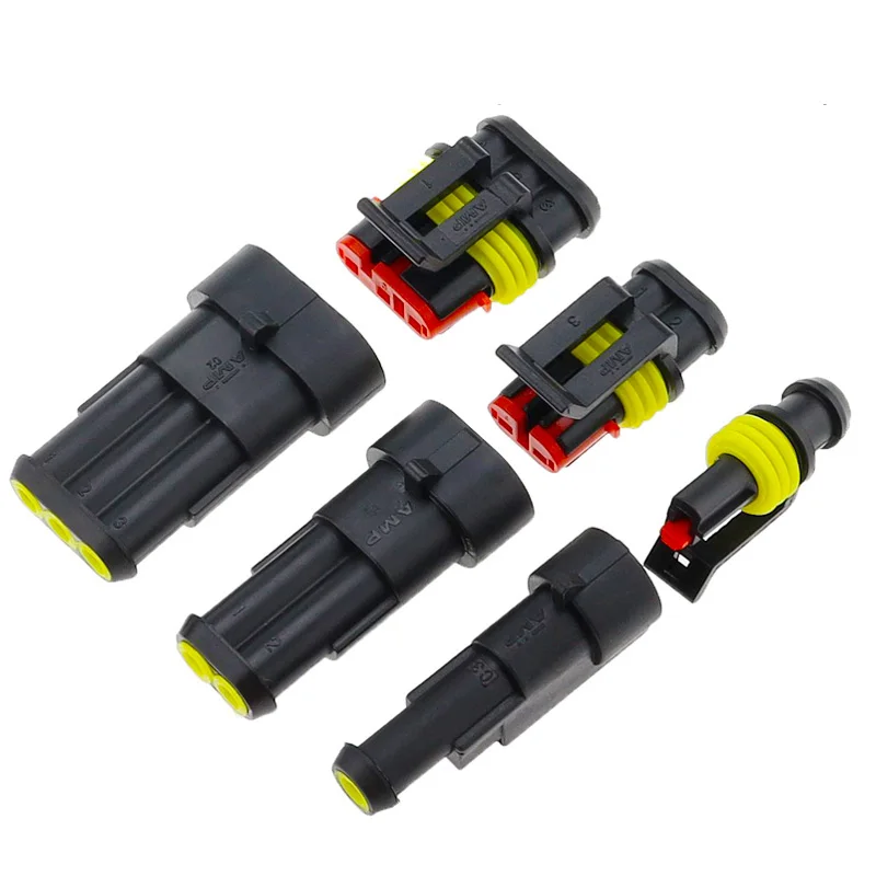 1 Set 1 2 3 4 5 6 Pin Super Seal  Electrical Connector Automotive Waterproof Xenon Lamp Male And Female Plug For Car