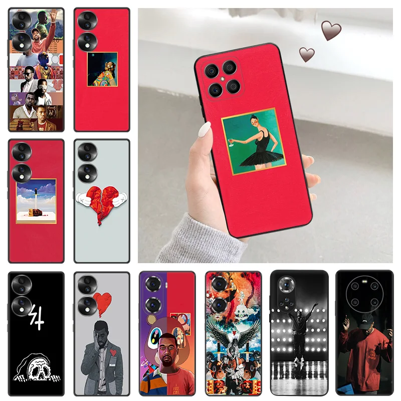 Soft Silicone Phone Case for Honor X7b X9b X6 X9 a X7 X8 b 70 90 Magic5 Kanye Omari West Huawei P20 P30 Pro P40 P-Smart Cover