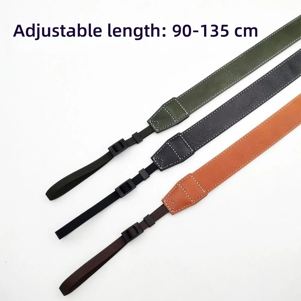 بو الجلود كاميرا حزام الكتف الرجعية قابل للتعديل مايكرو حزام واحد الرقبة حزام الحبل لكانون G7x نيكون فوجي فيلم سوني Zv-1