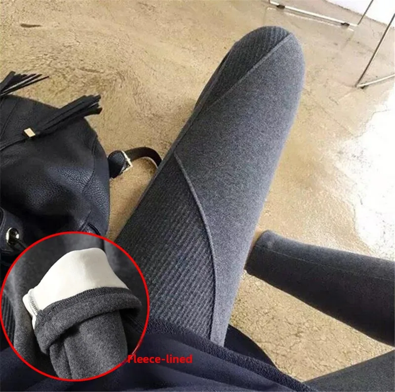 

BANA Women's Slim Fit Thiened Fce Lined Leggings Outerwear Seven/Nine Points Pants Elastic Fiber 00% Spring Season