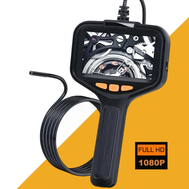 4.3'' Hand-held IPS Screen Endoscope Camera HD1080P Split Design Rigid Cable Replaceable Waterproof Industrial Borescope Camera