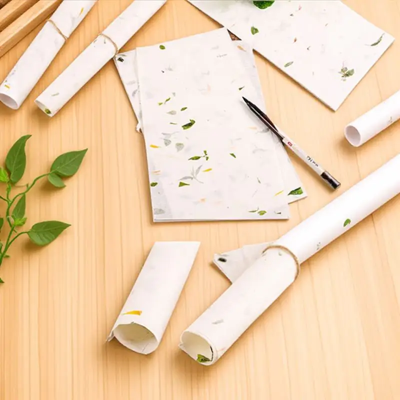 

40pcs Chinese Calligraphy Xuan Rice Paper For Painting Practice Sumi Drawing Supplies Art Paper Home School Use Visible Lines