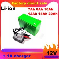 LRKK  12V 7Ah 8Ah 10Ah 12Ah 15Ah 20Ah li ion lithium battery for sprayer scale Access control children toy airplane + 1A charger