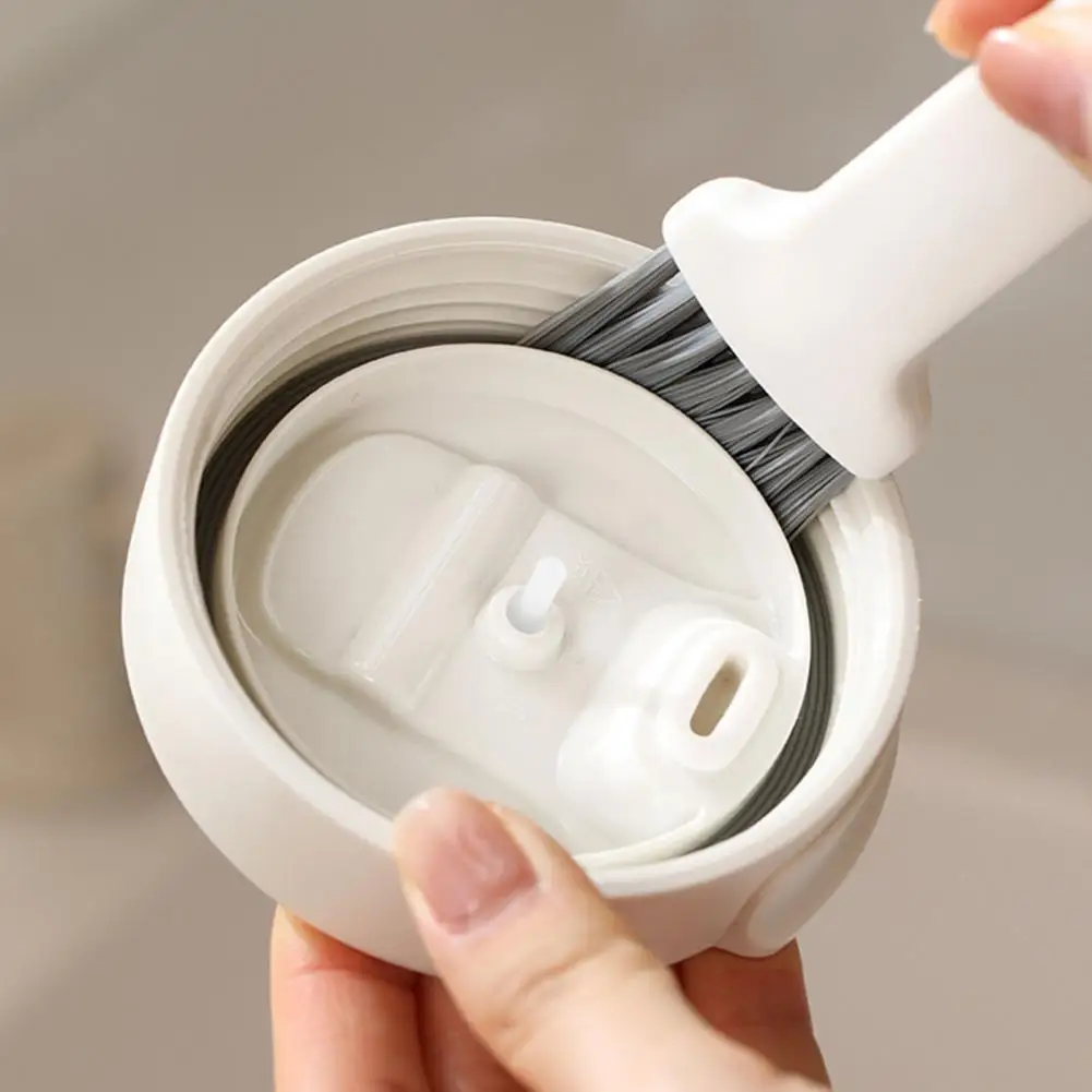 Lid Seal Ring Remover 2-in-1 Cup Lid Gap Brush with Slanted Bristles Water Bottle Cover Cleaner Seal Remover Crevice Tool Cup