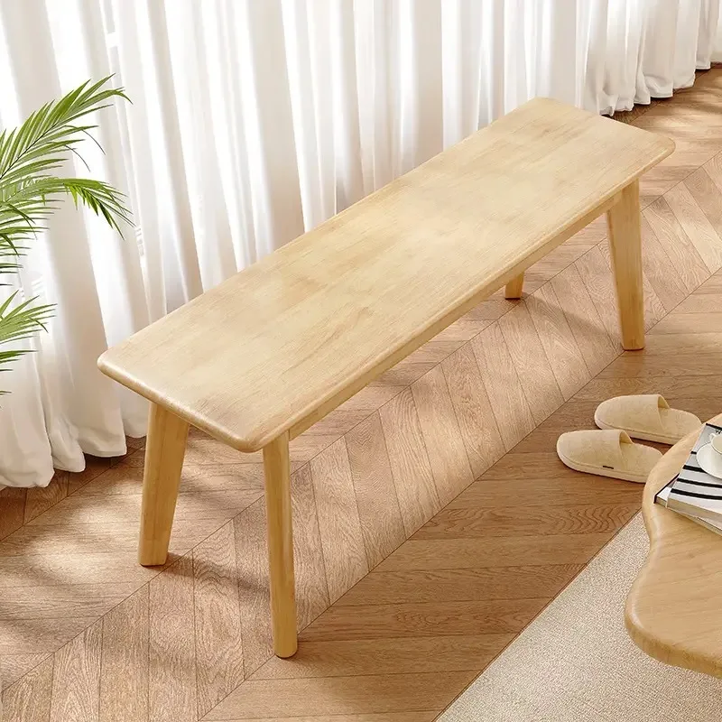 

Nordic solid wood bench, entrance hall, simple shoe changing stool, modern bedroom bedside stool, upholstered cushion stool