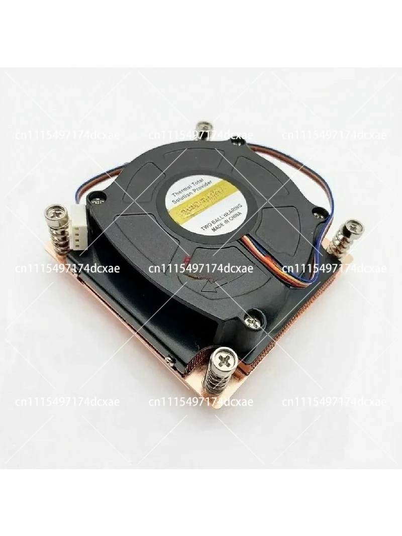 1U Server CPU Cooler, Thin Profile Pure Copper Turbine Fan Compatible with LGA115X/1200/1700