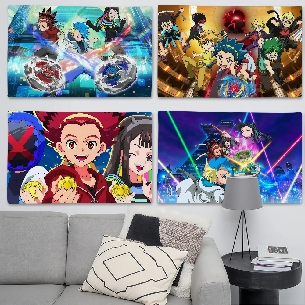 Anime B-beyblade X Flag Suitable For Birthday Parties Living Room Bedroom And Outdoor Camping Decorations