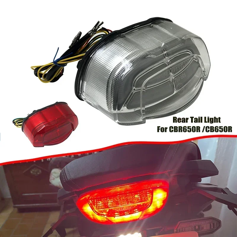 

CB650R Rear Tail Light Brake Turn Signals Integrated LED Light For Honda CBR650R CB650 R CB300R CB250R CB150R 2019-2022 2021