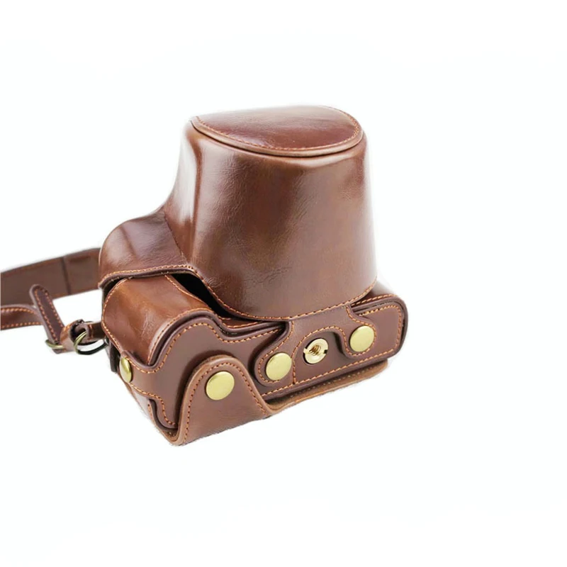 Luxus Kamera Video Tasche PU Leder Fall Ganzkörper Schutz für Canon EOS M50 MarkII M50II M50 15-45mm Objektiv Schutzhülle