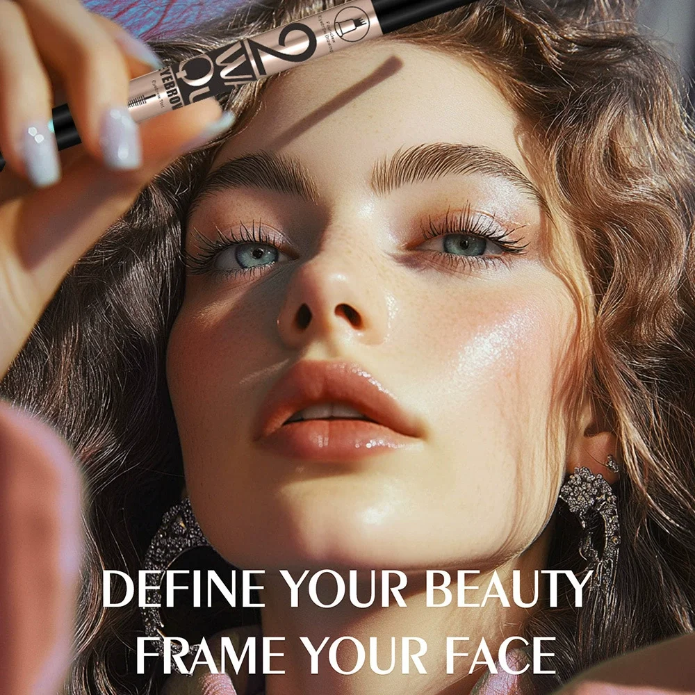 

QICIY4 Eyebrow Pencil And Brow Mascara Set Dual Action Waterproof Sweat-Proof Smudge-Proof Flawless Brows Makeup Kit