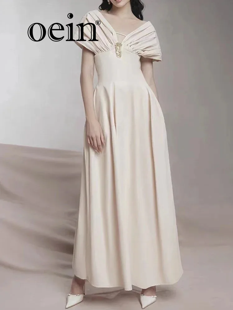 [oein] Vietnamese Niche Designer Brand's New Dignified And Elegant Goddess Style Waistband Dress For 2024 Years