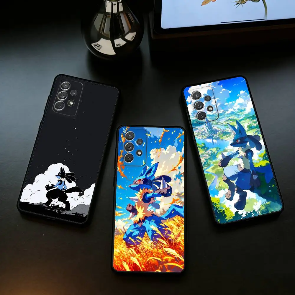 A-Aura Guardian Soft Silicone Black Cover Phone Case For Samsung Galaxy A73,A72,A71,A70,A53,A52,A51