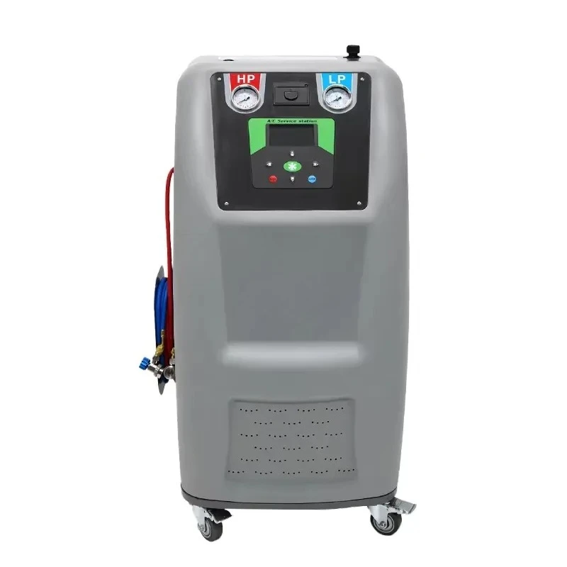 Auto AC Service Machine Recovery Vacuum Recharge for R134a R1234yf Vehicles Compact Design with LCD Control System