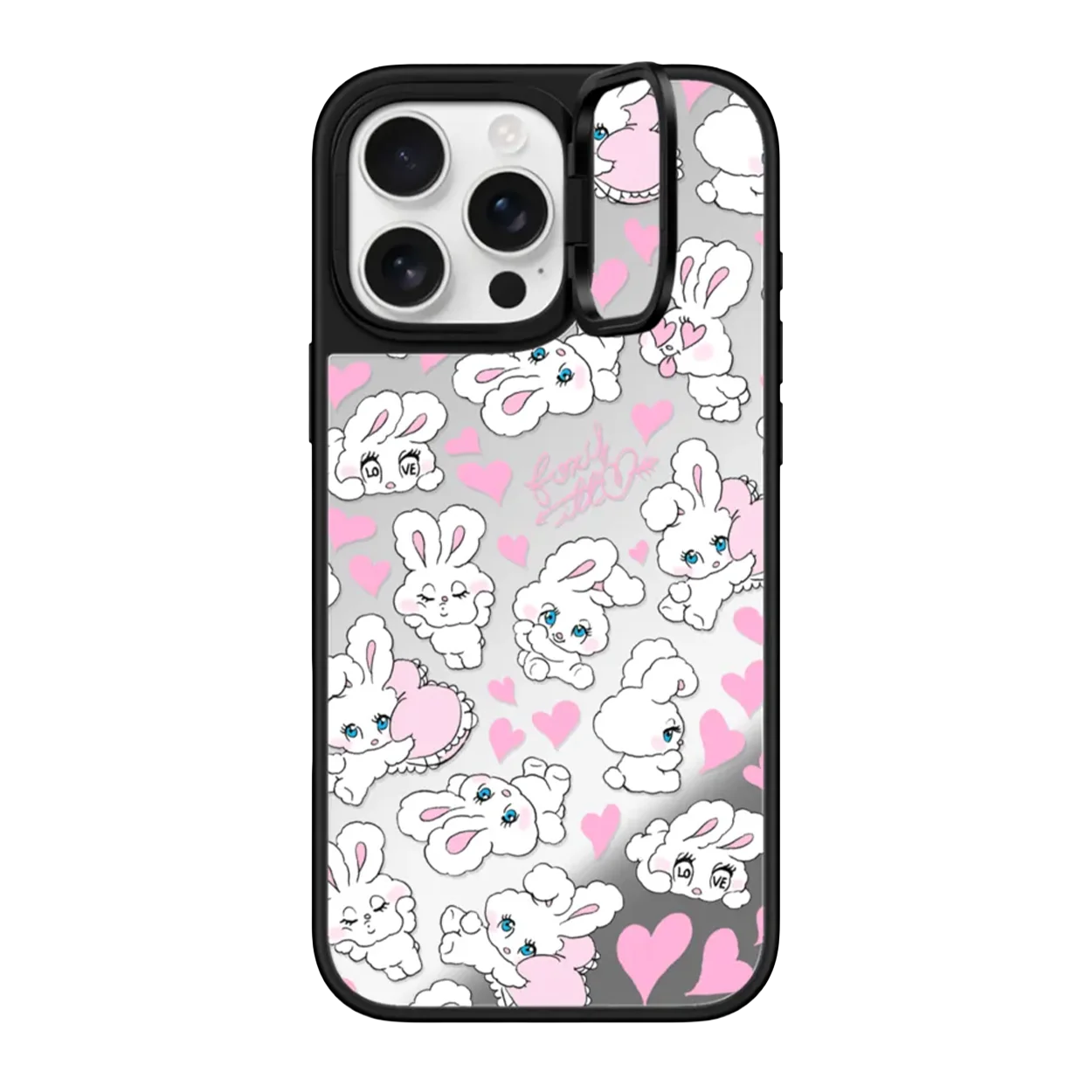

601054 Lens Ring Stand Mirror Surface Magnetic Case: Compatible with IPhone 17 16 15 14 Pro Max 17Pro