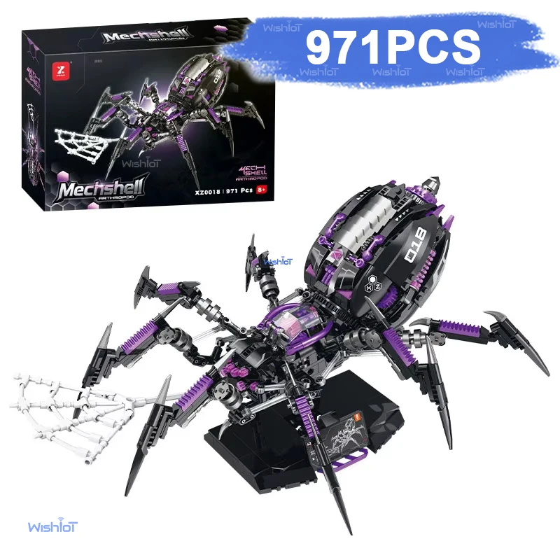 

Mechanical Spider Hunter Building Blocks 971Pcs MOC Futuristic Mecha Warrior Bricks Educational Construction Toys Boys Gift