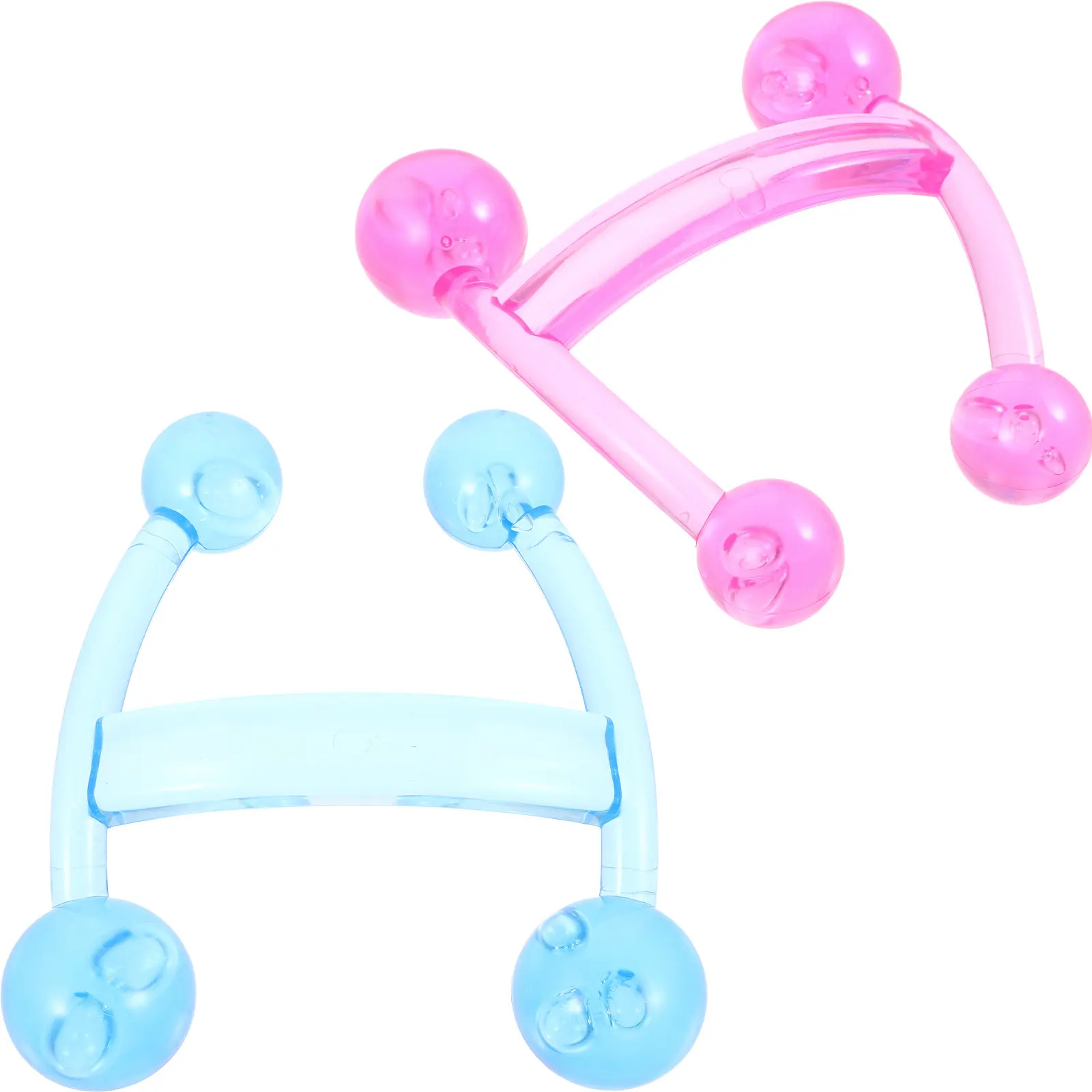 

2Pcs Back Massager Handheld Neck Shoulder Body Massager Portable Small Manual Massage Tool Relaxing Fatigue Relieving Massage