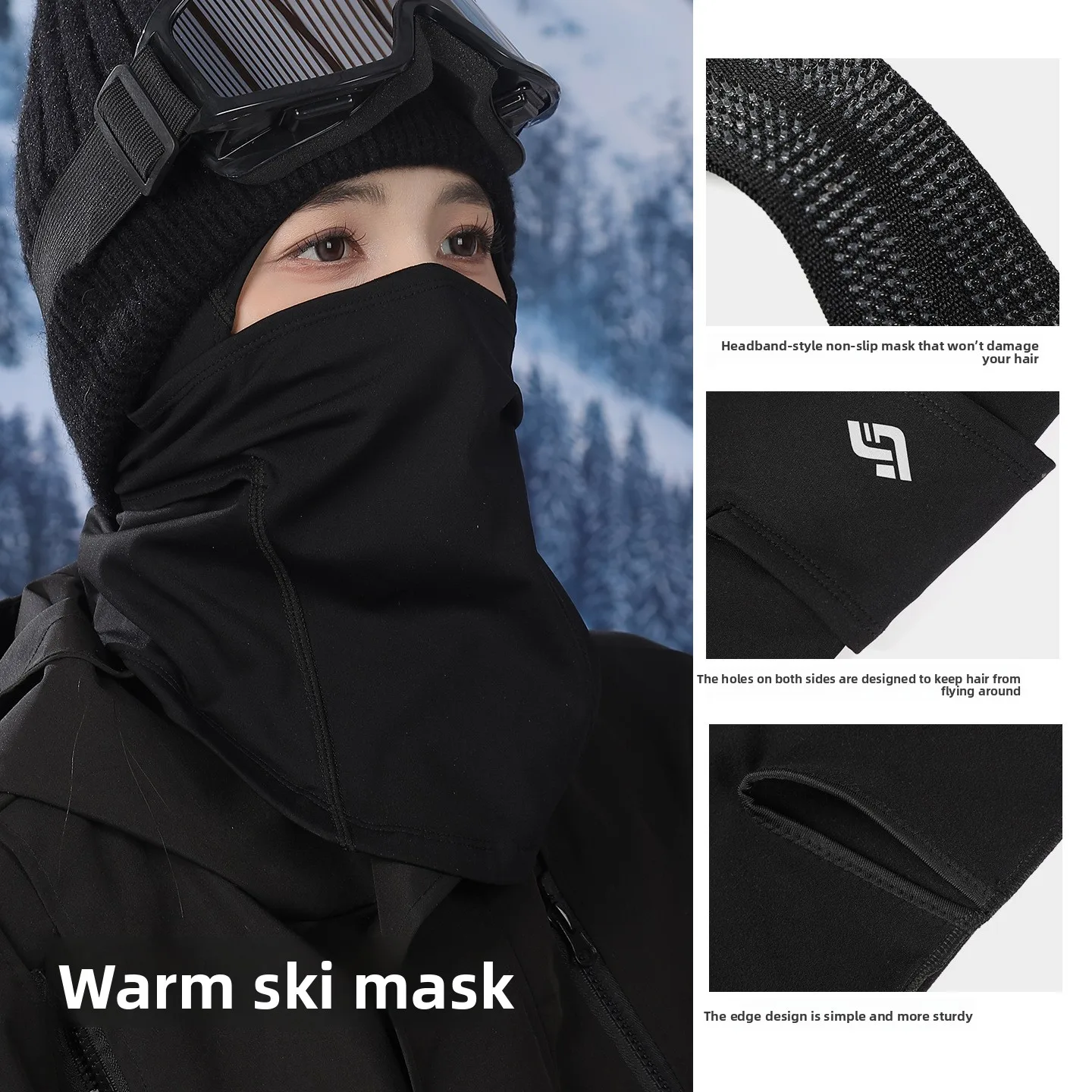 قناع ركوب الشتاء في الهواء الطلق، غطاء محرك السيارة الدافئ للرجال والنساء بالإضافة إلى قناع التزلج المخملي السميك لحماية الوجه البارد