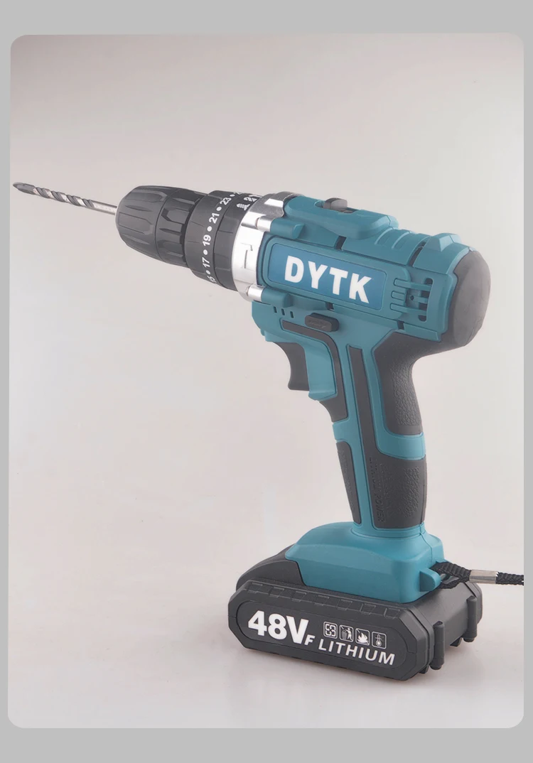 مفك مثقاب لاسلكي 21 فولت، مفك براغي كهربائي لأداة الطاقة، عزم دوران 25+1، سرعتان، ضوء LED، طقم مثقاب كومبي للمنزل والحديقة