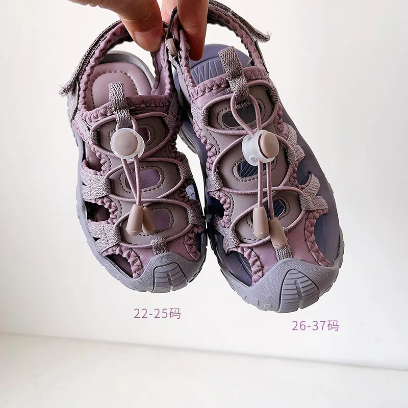 Baby Boys Girs Sandals 2026 New Summer Girls Closed Toe Sandals Soft Sole Sports Shoes For Toddler Little Girls Daily Beach Wear