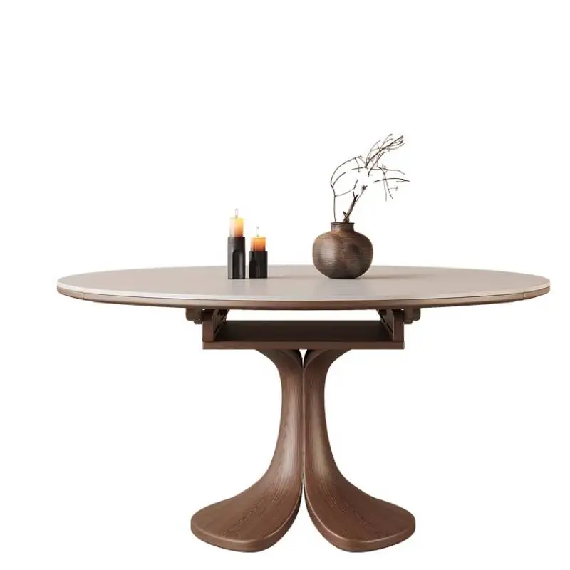 Kitchen Restaurant Space Saving Dining Table Extendable Luxury Nordic Modern White Dining Table Furniture Home