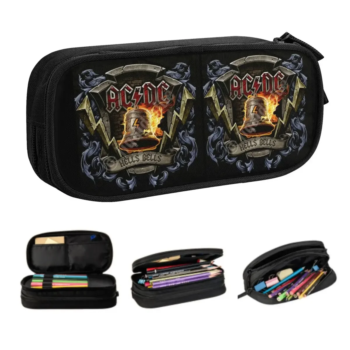 

Rock Roll Band Pencil Cases for Boys Gilrs Large Capacity Australian Band Pen Box Bag School Supplies