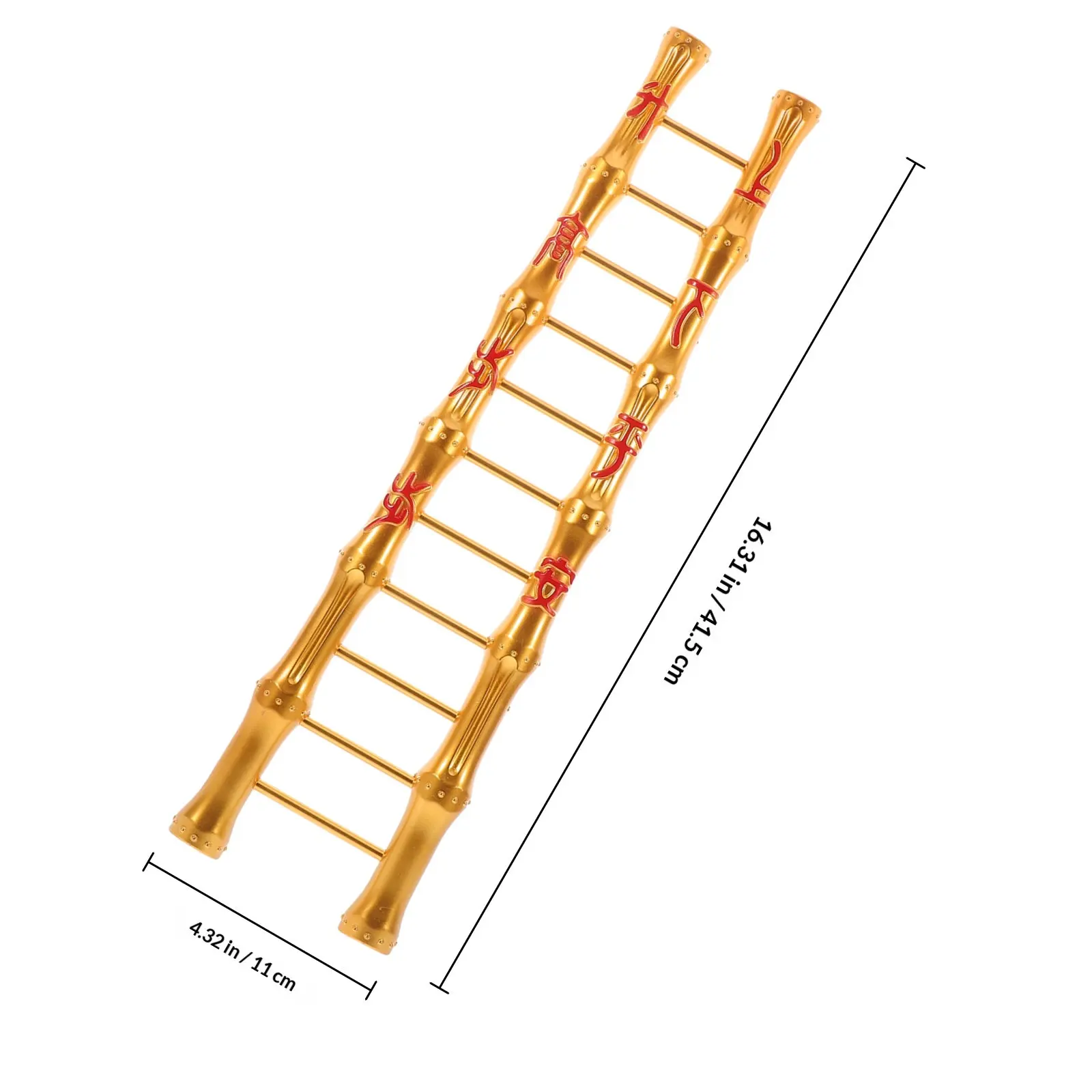 Miniature Golden Brass Ladder Ornament Step Design Symbol of Success Handcrafted Decor Fairy Garden Accessory