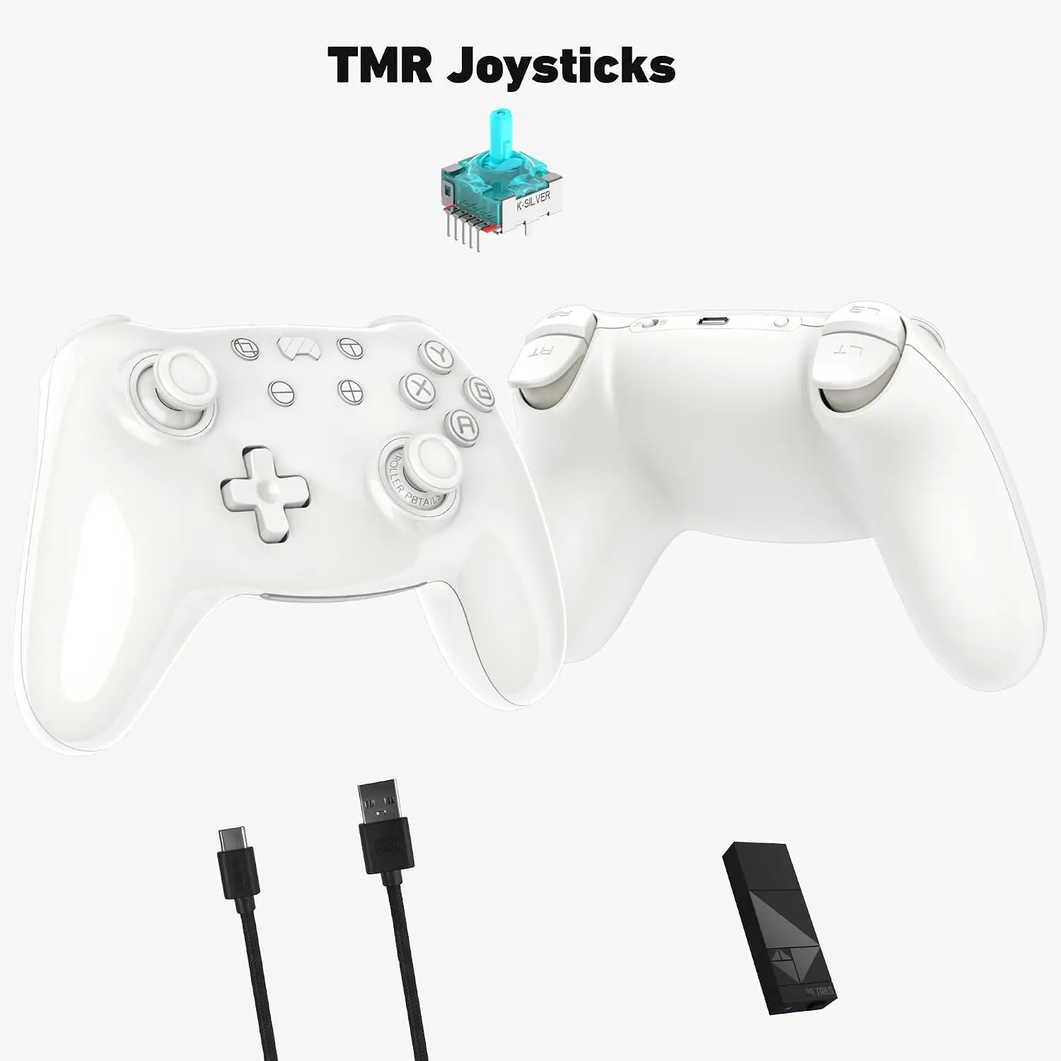 CRUSH Controller with TMR Joysticks for Switch 2, Hall Effect Trigger, 1000Hz Polling Rate, 3-Mode Wireless, RGB Gaming Pad