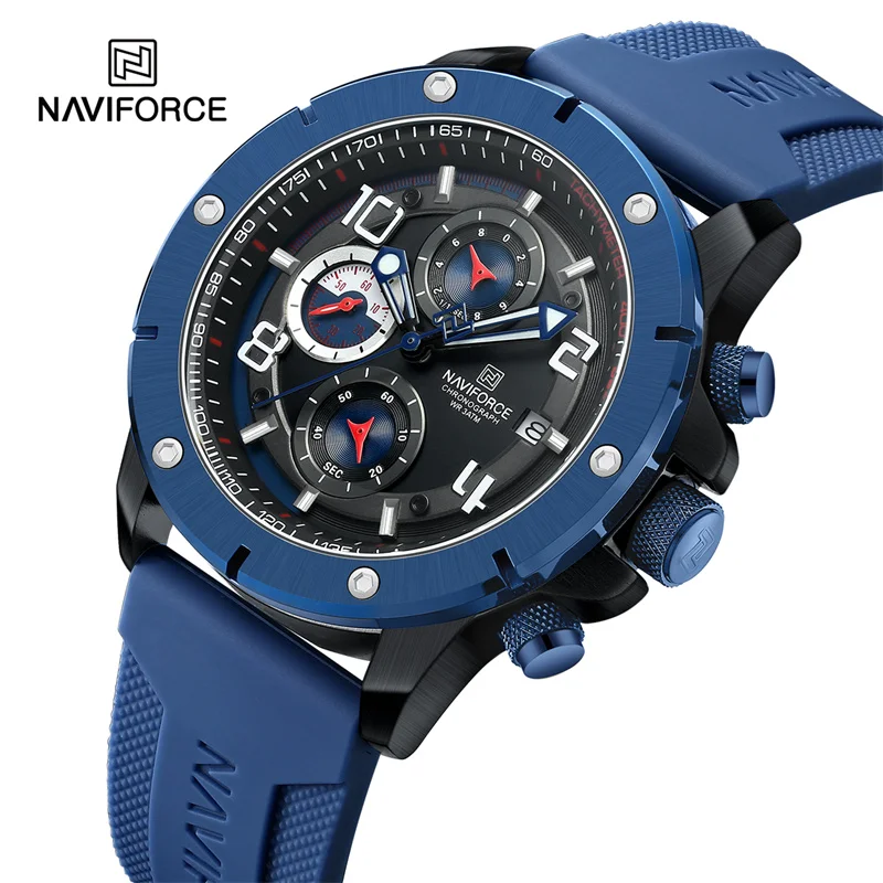 NAVIFORCE-Reloj de pulsera para hombre, de cuarzo, de lujo, de negocios, luminoso, resistente al agua, Masculino, 2023