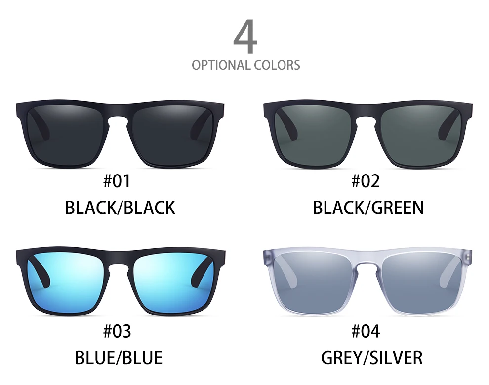 Männer Frauen Fashion Square Vintage Polarisierte Sonnenbrille Retro UV400 Brillen – Detail 11