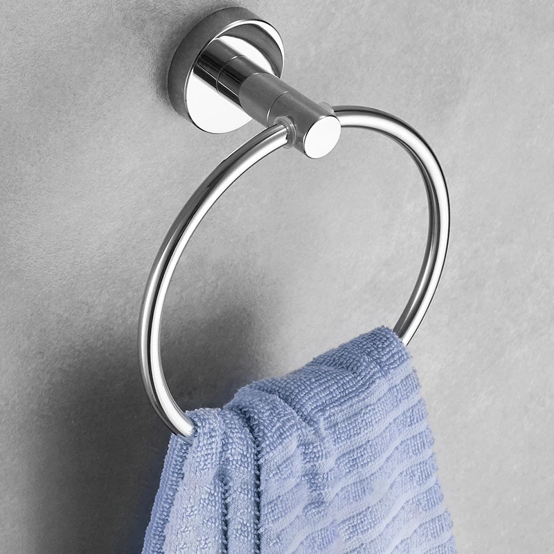 

Bathroom Towel Hanger Holder Round Bath Towels Ring Gold Matte Black Bathroom Accessories Hand Towel Holder Rack For Bathroom