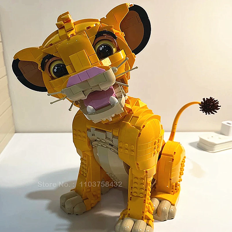 Ideas 21349 Tuxedo Cat 43247 Lion Animal Model Building Blocks Assemble Cute Cartoon Bricks Puzzle Toys For Children Gifts