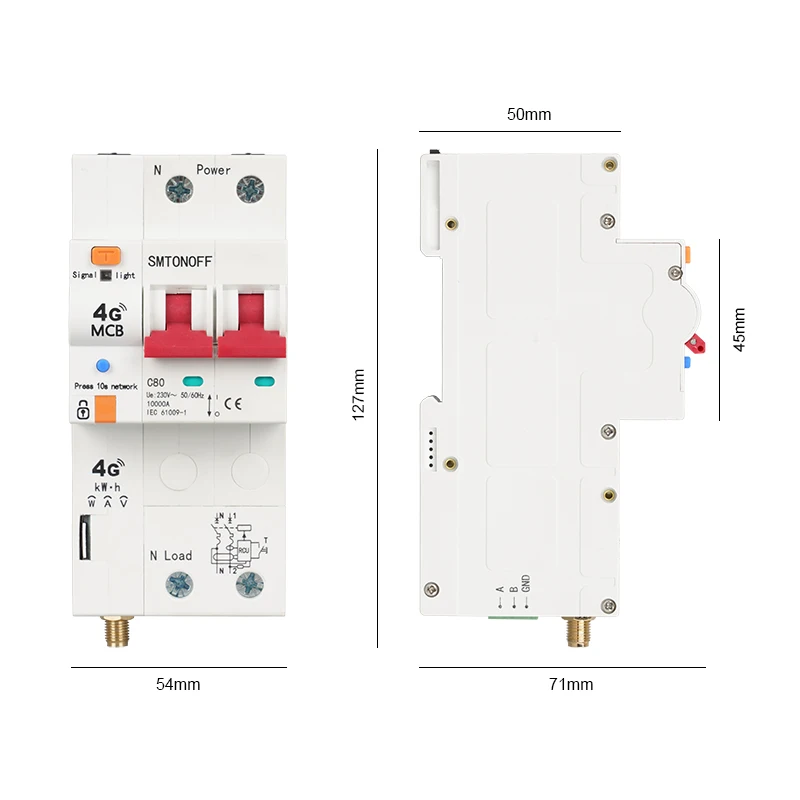 4G Tuya Smart energy meter lot switch prepaid meter over under voltage over load protection voice control alexa google