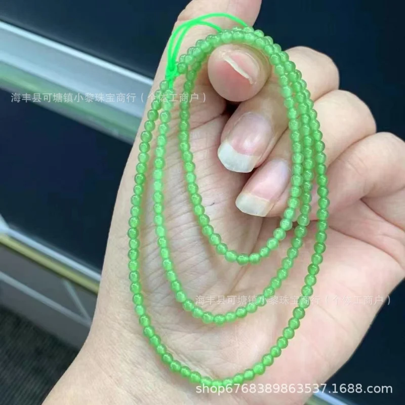 

Natural Hetian Jade Jasper Ulanhai Green Clean No Cracks Fine Material Oil Smooth