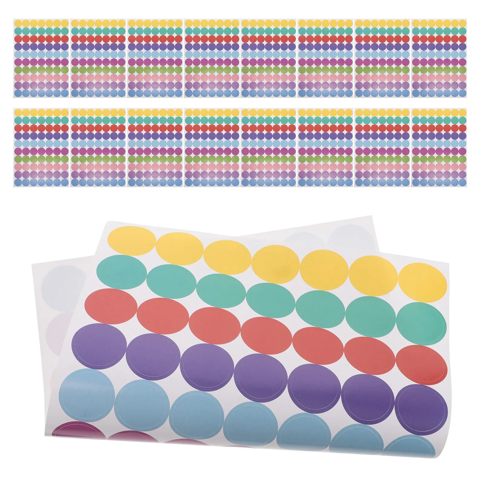 20 Sheets Multicolor Dot Stickers 10 Colors Circle Labels for Color Coding DIY Marking School Projects and Organizing Supplies