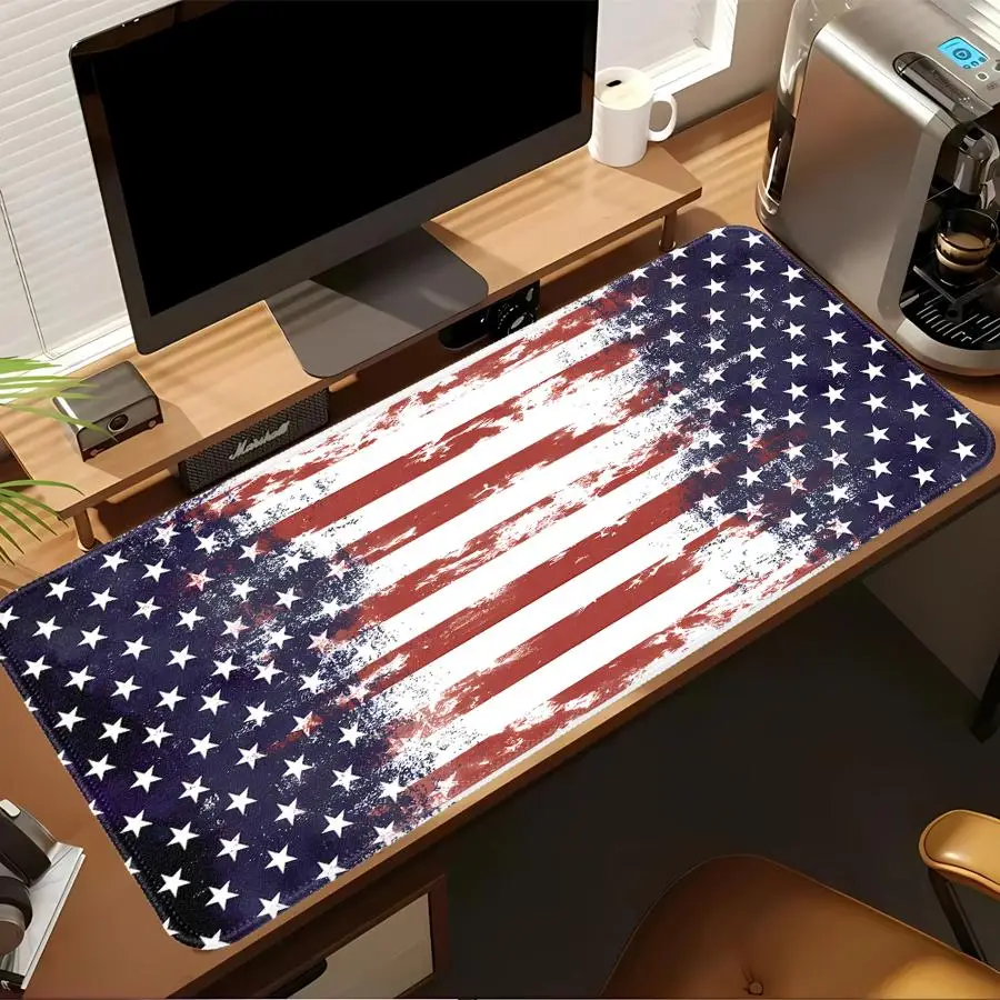 

Mouse Pad Game Console Pad Keyboard Mouse Pad office Pad Computer Laptop Pad Desk accessories Anti slip Distressed Stars Stripes