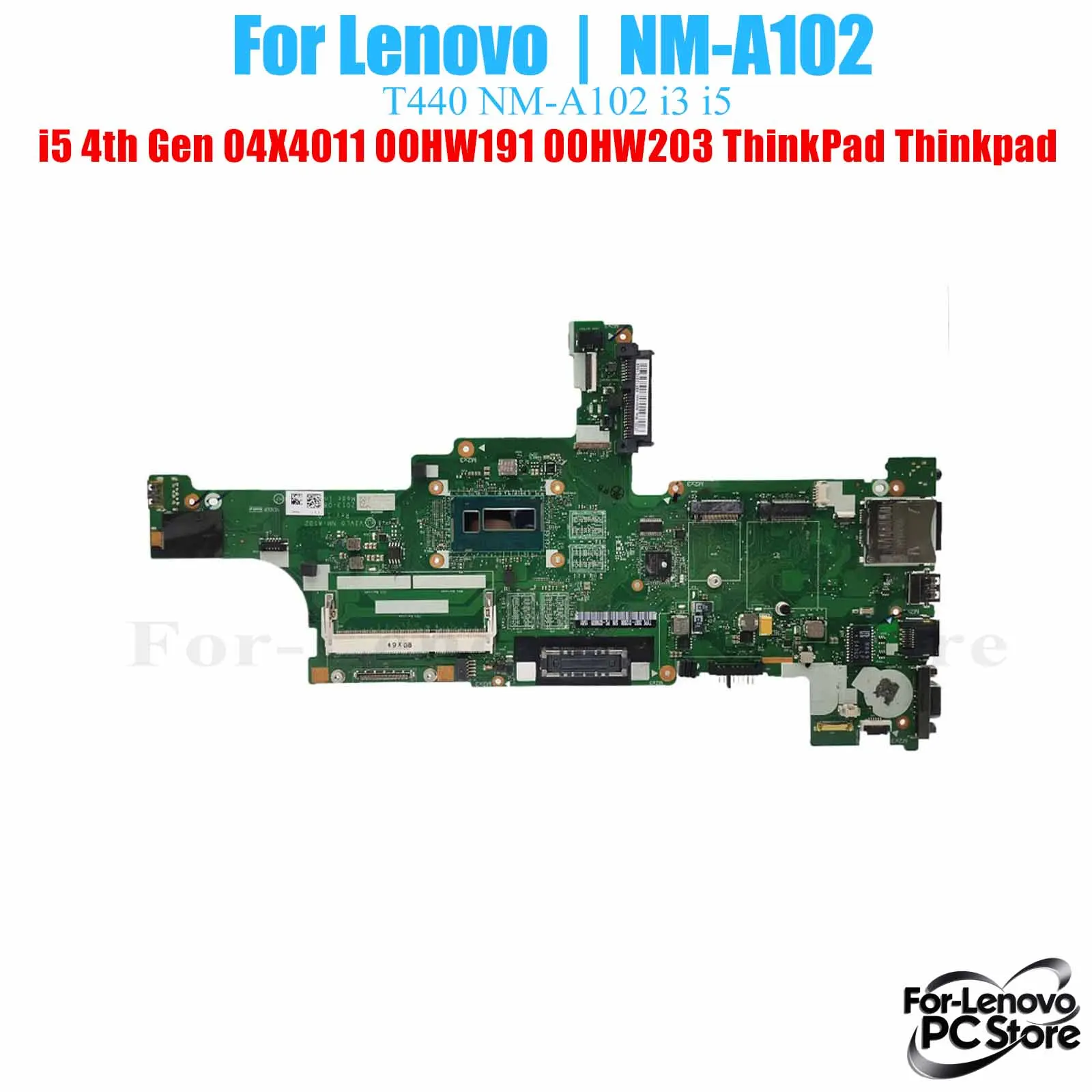 

NM-A102 для LENOVO ThinkPad Thinkpad T440 NM-A102, материнская плата i3 i5 i7, протестированная материнская плата для ноутбука