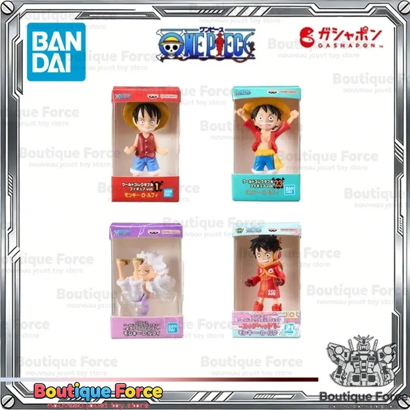 BANDAI One Piece Monkey D. Luffy Nika Action Figure Gashapon WORLD Mini Anime Toy Colecionável Modelo Oficial Vol. 1 Vol. 23