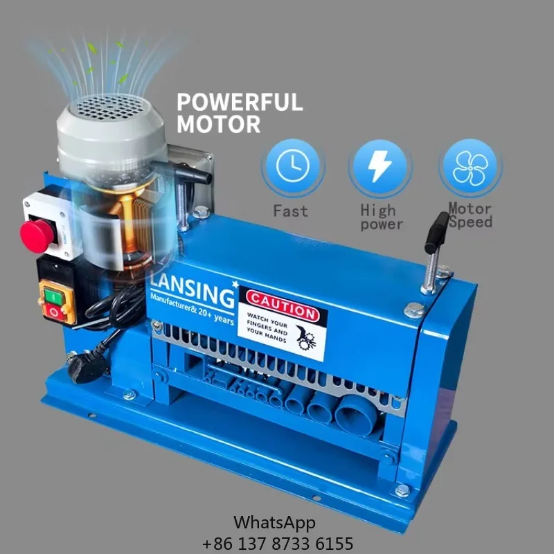 Lansing M40-1 40mm Scrap Wire Stripping Machine Automatic 0.37KW/0.75KW Copper Cable Peeler For Household Use
