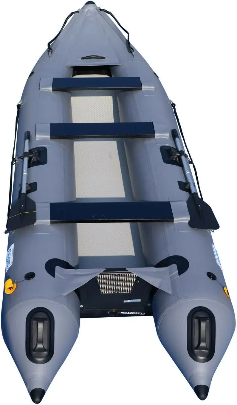 Bote inflable de 14,1 pies, Kayak inflable, canoa para 3 personas, barco poonton de pesca