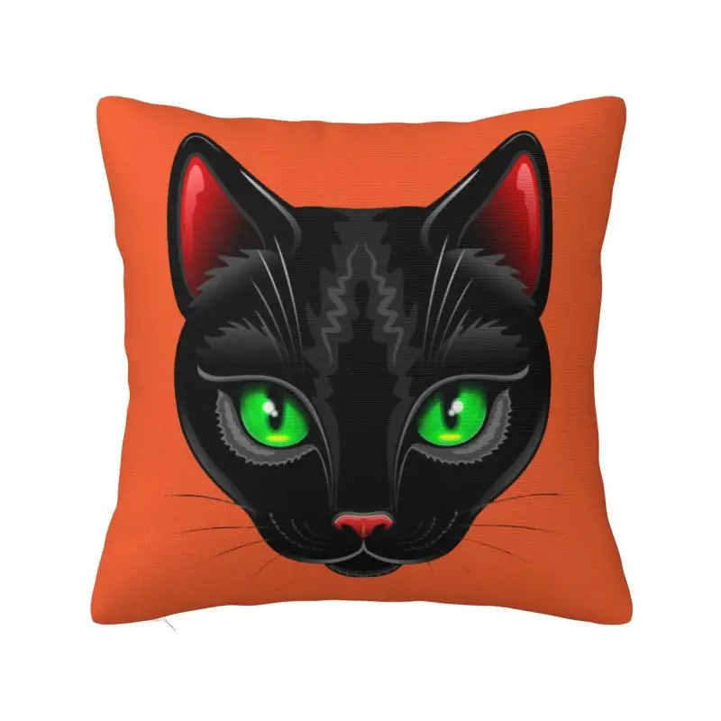Black Cat Portrait Pillow Decoration Nordic Cushion Decoration Salon Square Pillowcase