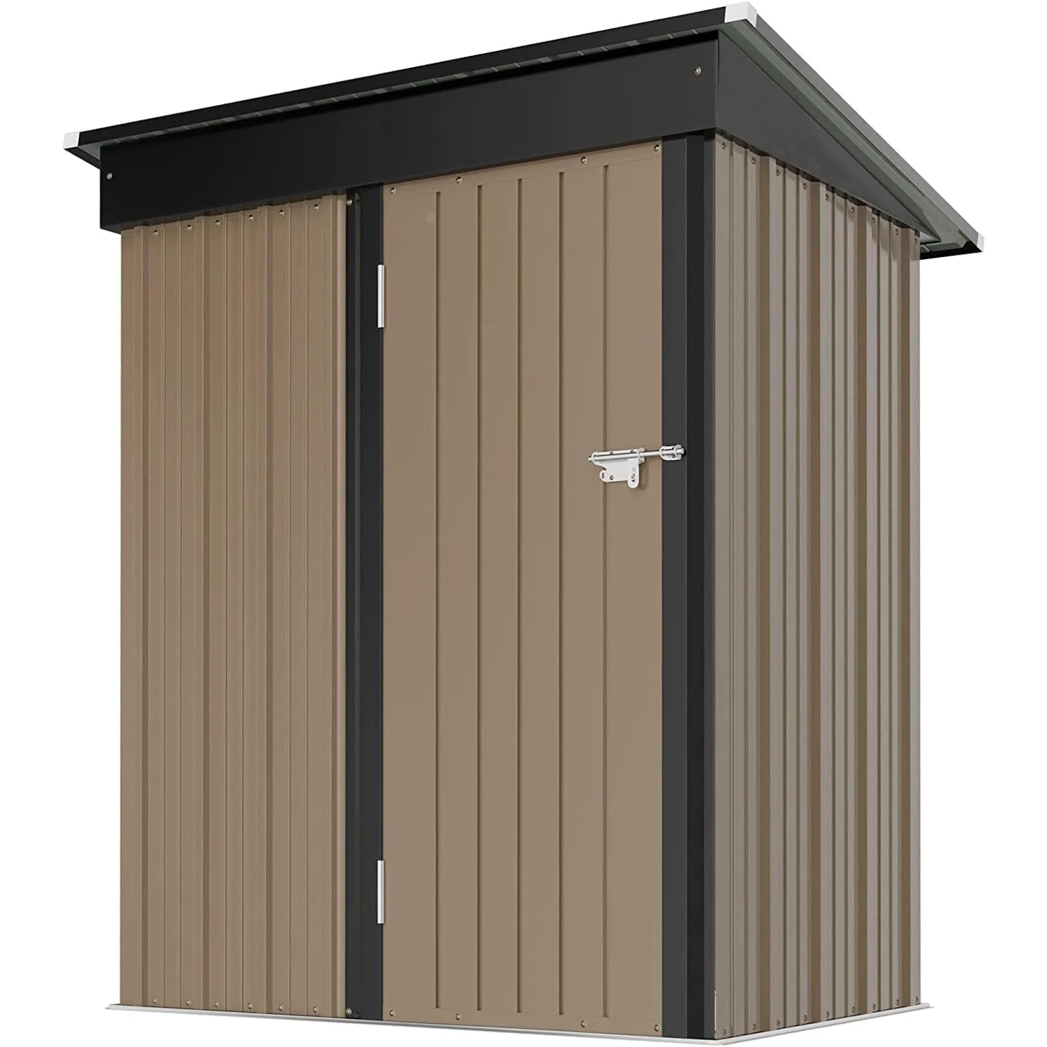 Outdoor Storage Shed 5X3 FT Small Outside Sheds & Outdoor Storage Anti-Corrosion Metal Shed Waterproof Outdoor Storage Cabinet