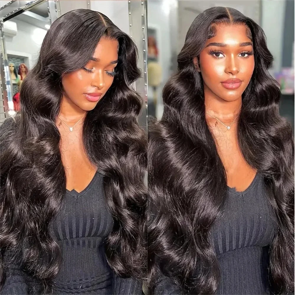 13x6 HD Lace Frontal Wig 250% High Density Silk Body Wave 13x4 HD Lace Wig Pre plucked Human Hair Wigs for Women