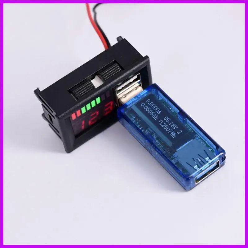 R9CC Motorcycle Display Panel Meter 12V Dual USB Digital Voltmeter 5V Output