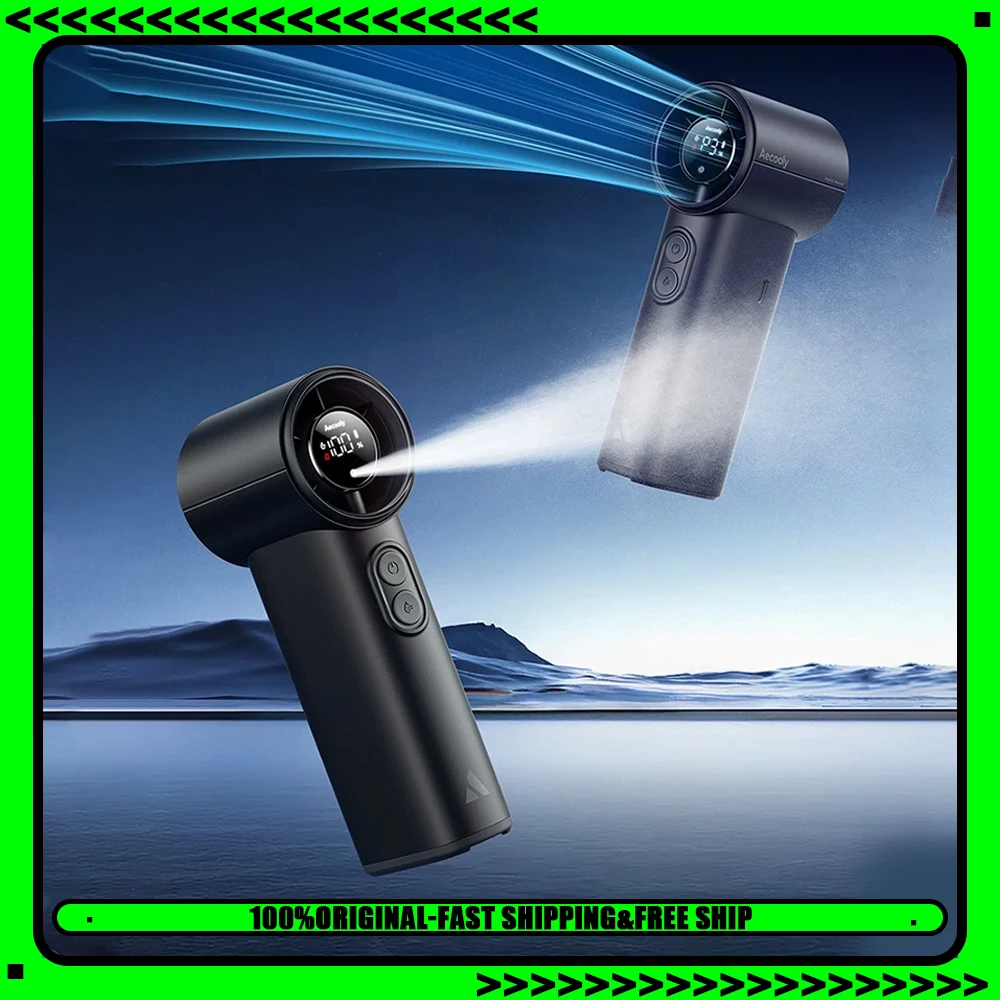 Aecooly PM02 Handheld Fan Pneumatic High-Pressure Ice Fog Duct High-Speed Strong Wind Handheld Small Fan 20 Hour Battery Life