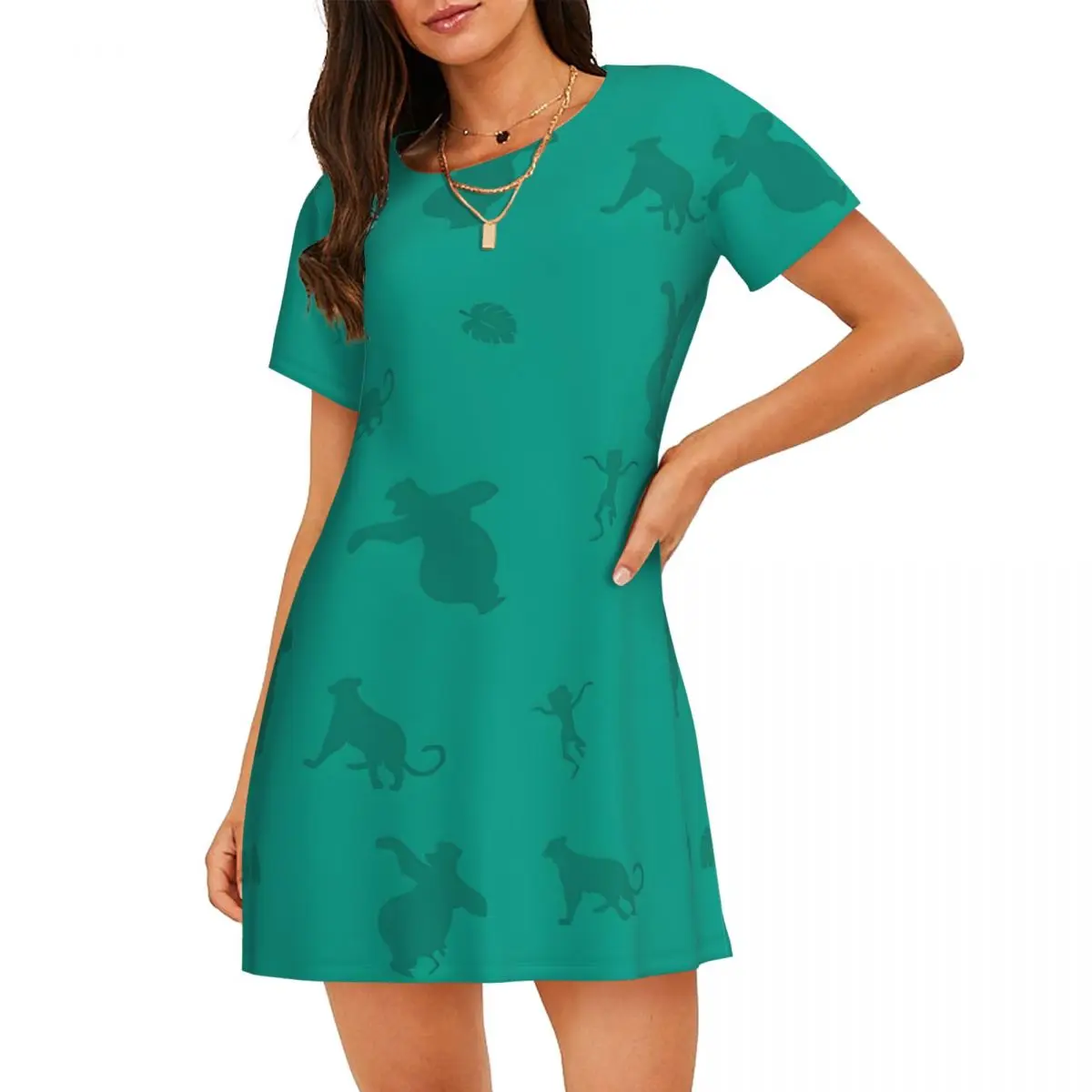 

Custom The Jungle Book Pullover Nightgown For Sleeping Loose Sleepdress Pajama Musical Adventure Film Dress Nightdress Sleepwear