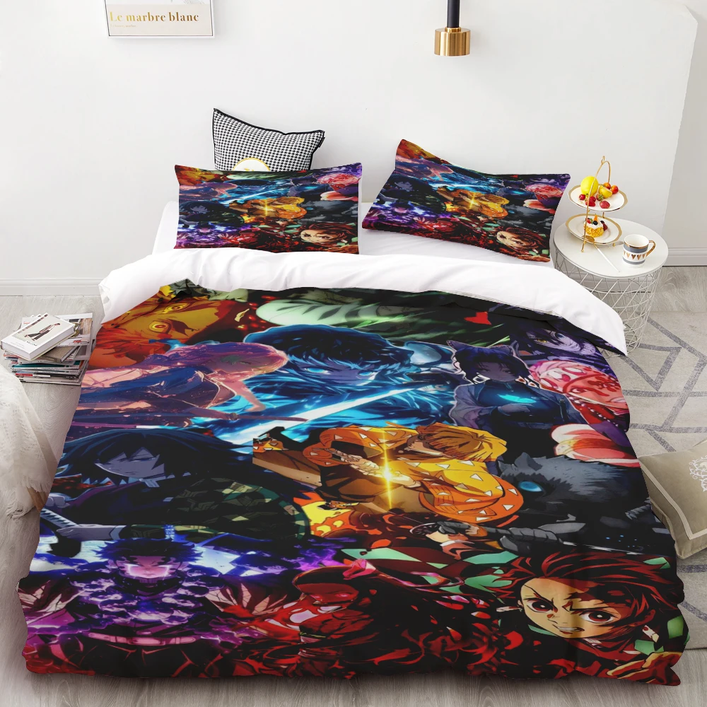 

Duvet Cover Kamado Nezuko Demon Slayer Bedding Set Set Single Twin Full Queen Size Kids Girl Boys Gift Queen/King comfortable